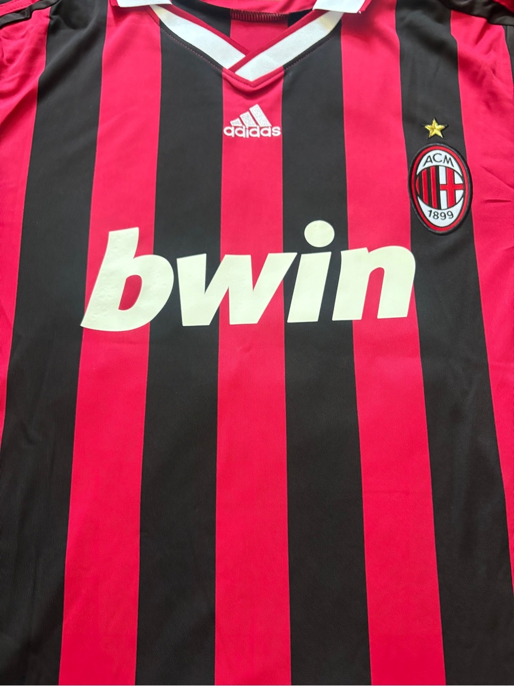 Ronaldinho #80 AC Milan 2009/10 Long Sleeve Jersey Retro - Men’s Sizes - Picture 8 of 8